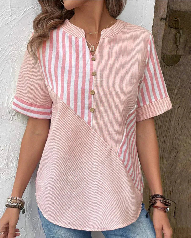 LILA - Soft Striped Blouse