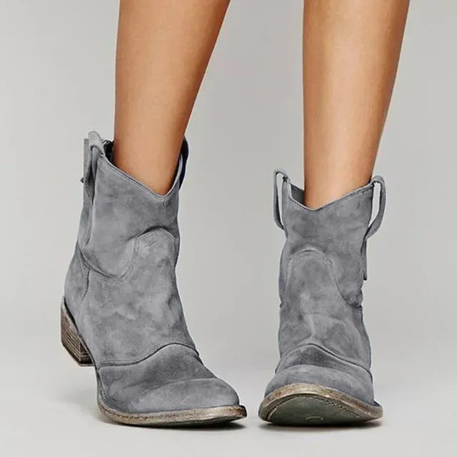 DANIA – Vintage Cowboy Ankle Boots