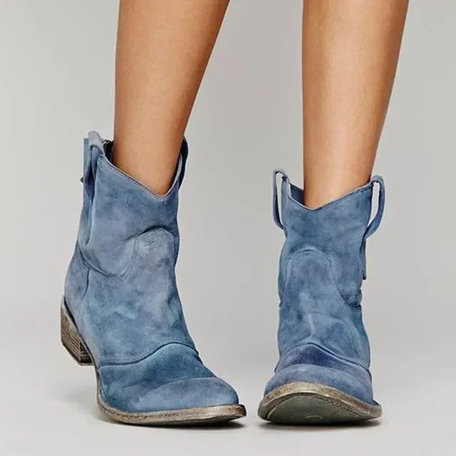 DANIA – Vintage Cowboy Ankle Boots