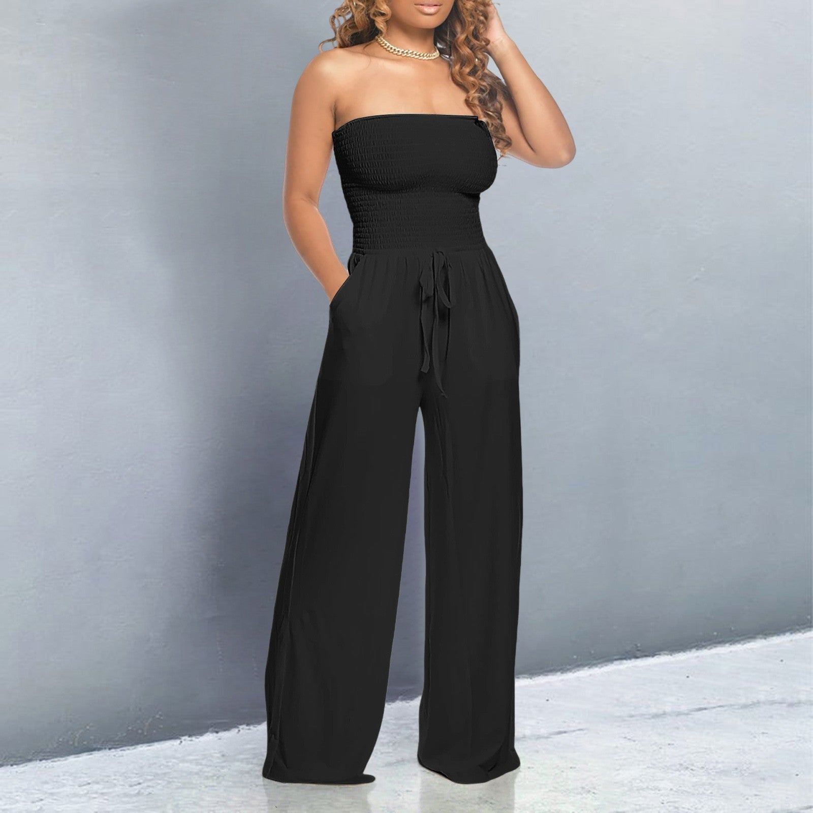 TRISHA - Trendy Off-Shoulder Jumpsuit