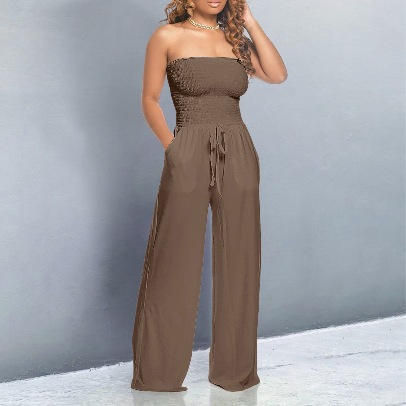 TRISHA - Trendy Off-Shoulder Jumpsuit