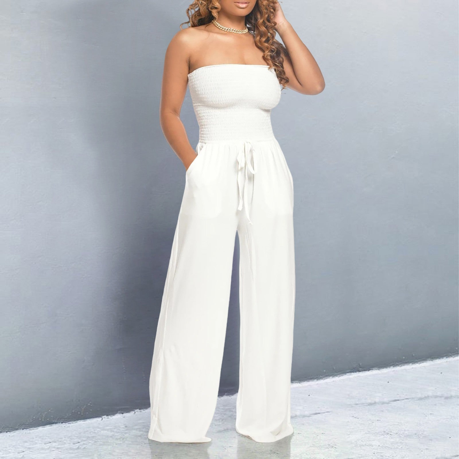 TRISHA - Trendy Off-Shoulder Jumpsuit