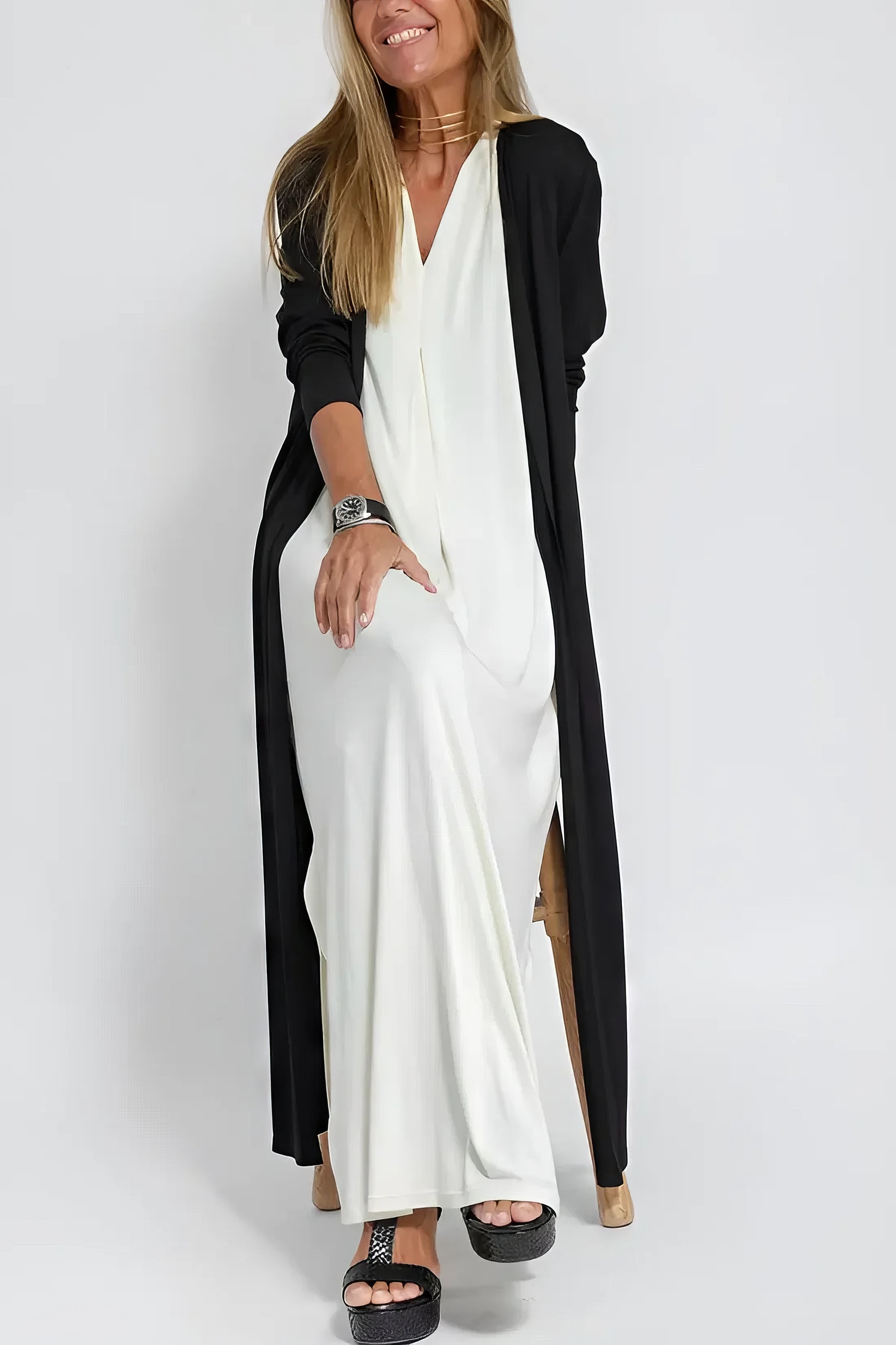 NATALIA - Elegant long dress + matching cardigan as a GIFT