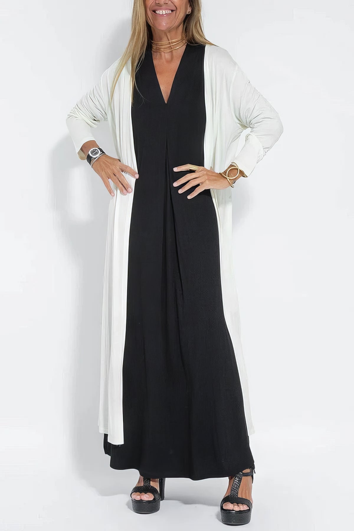 NATALIA - Elegant long dress + matching cardigan as a GIFT