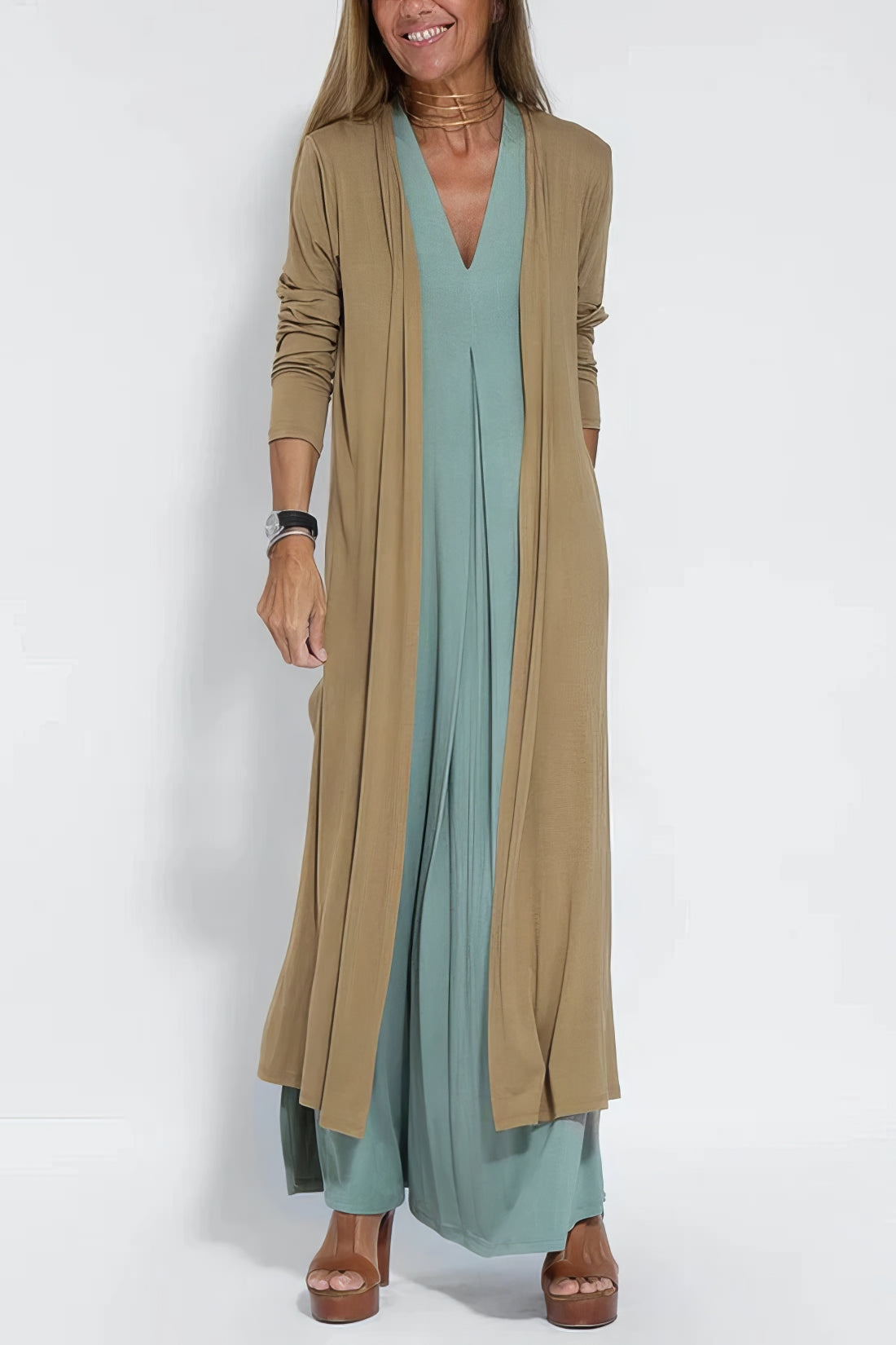 NATALIA - Elegant long dress + matching cardigan as a GIFT